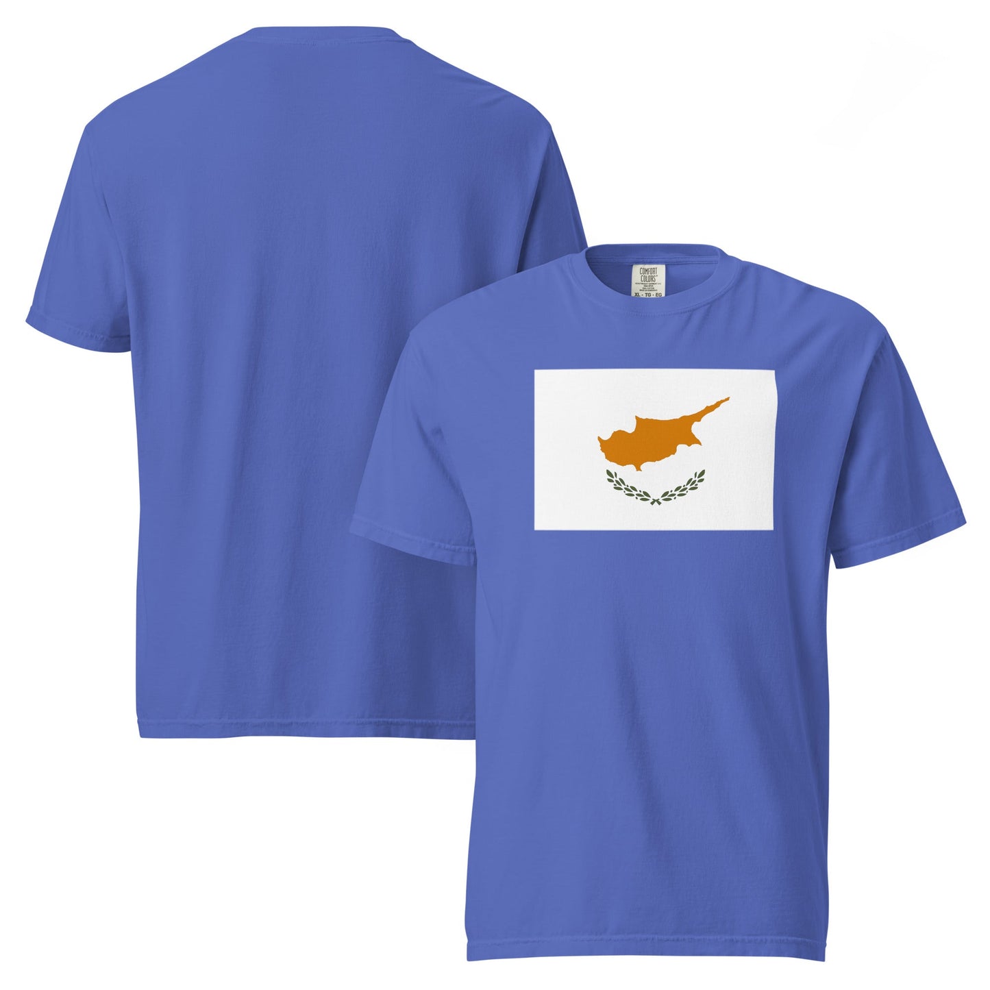 Cyprus pride shirt in true navy – unisex, 4X large