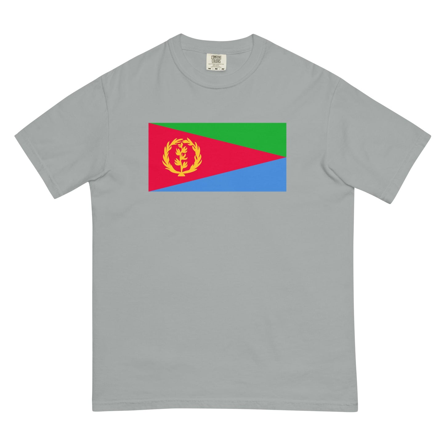 Bold Eritrea flag design tee in flo blue, small