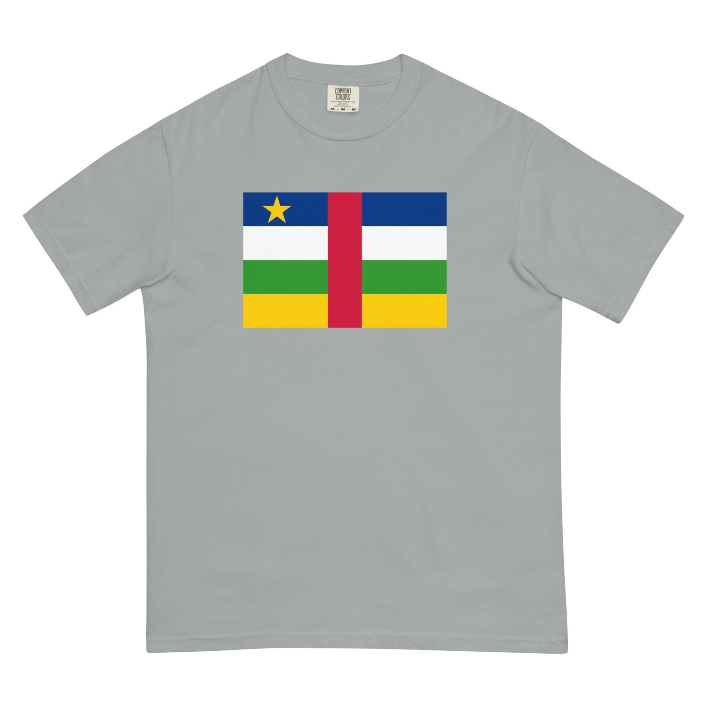 Flag tee representing Central African Republic in espresso, medium