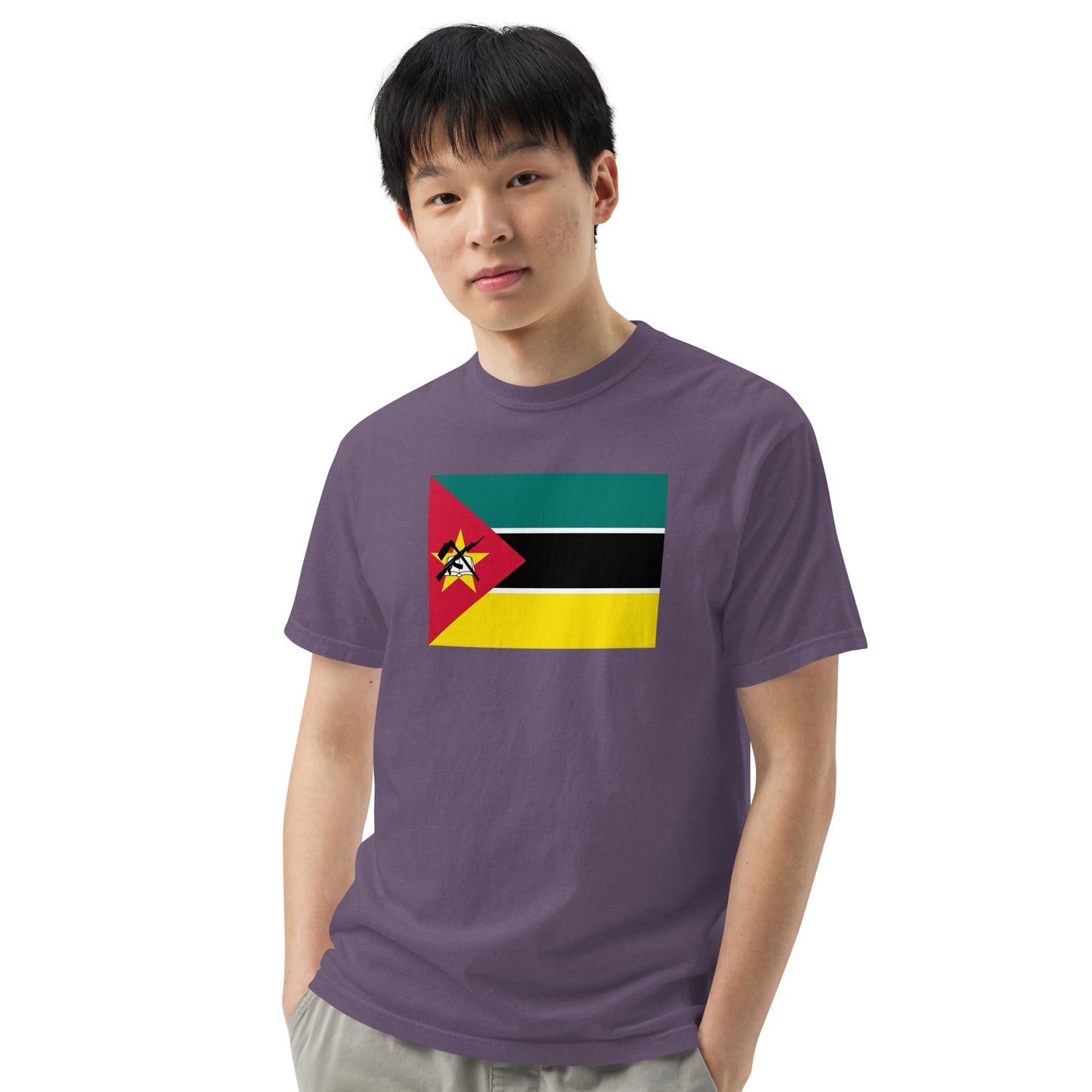 Stylish Morocco flag t-shirt laid flat, 3X large, black