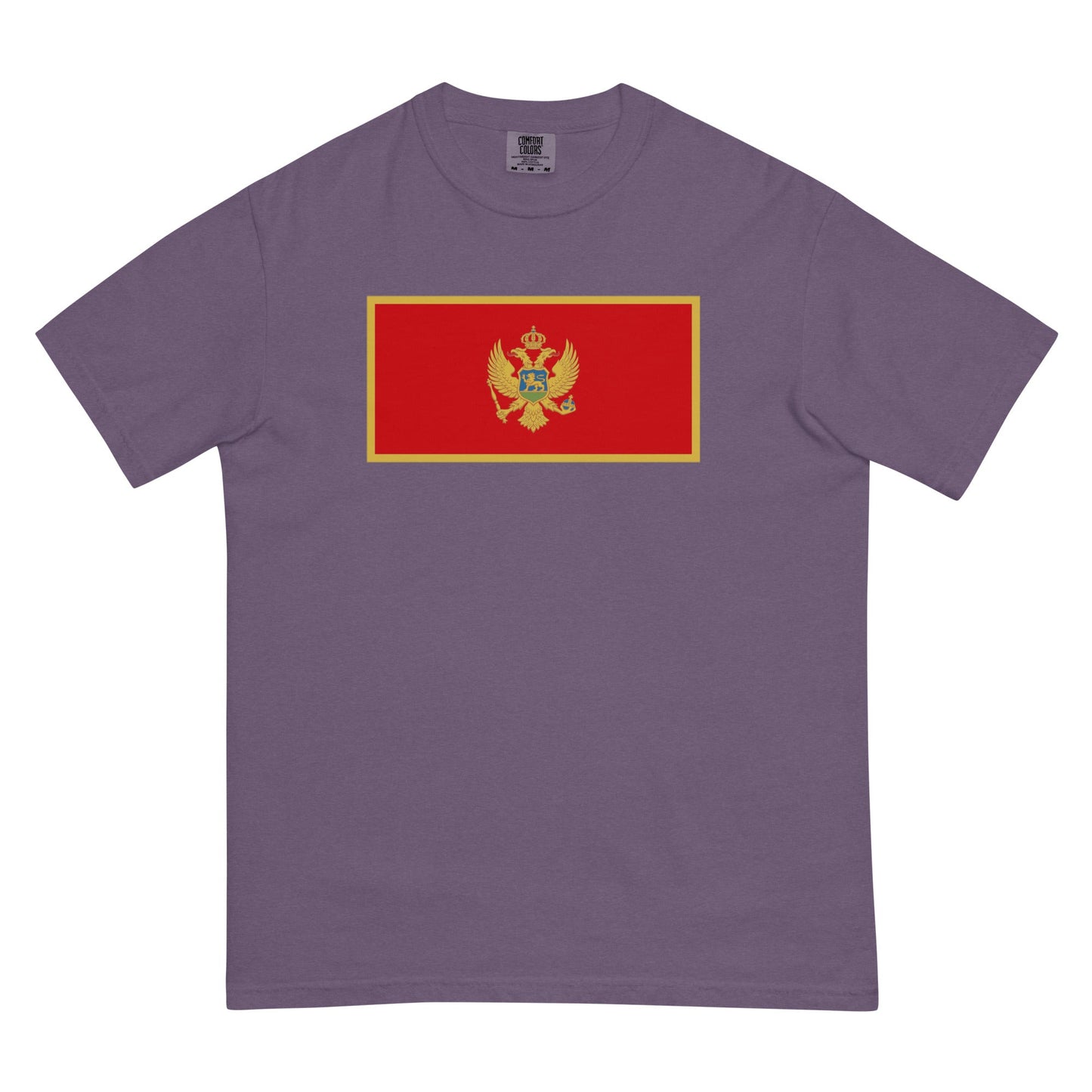 Flag tee representing Montenegro in black, small