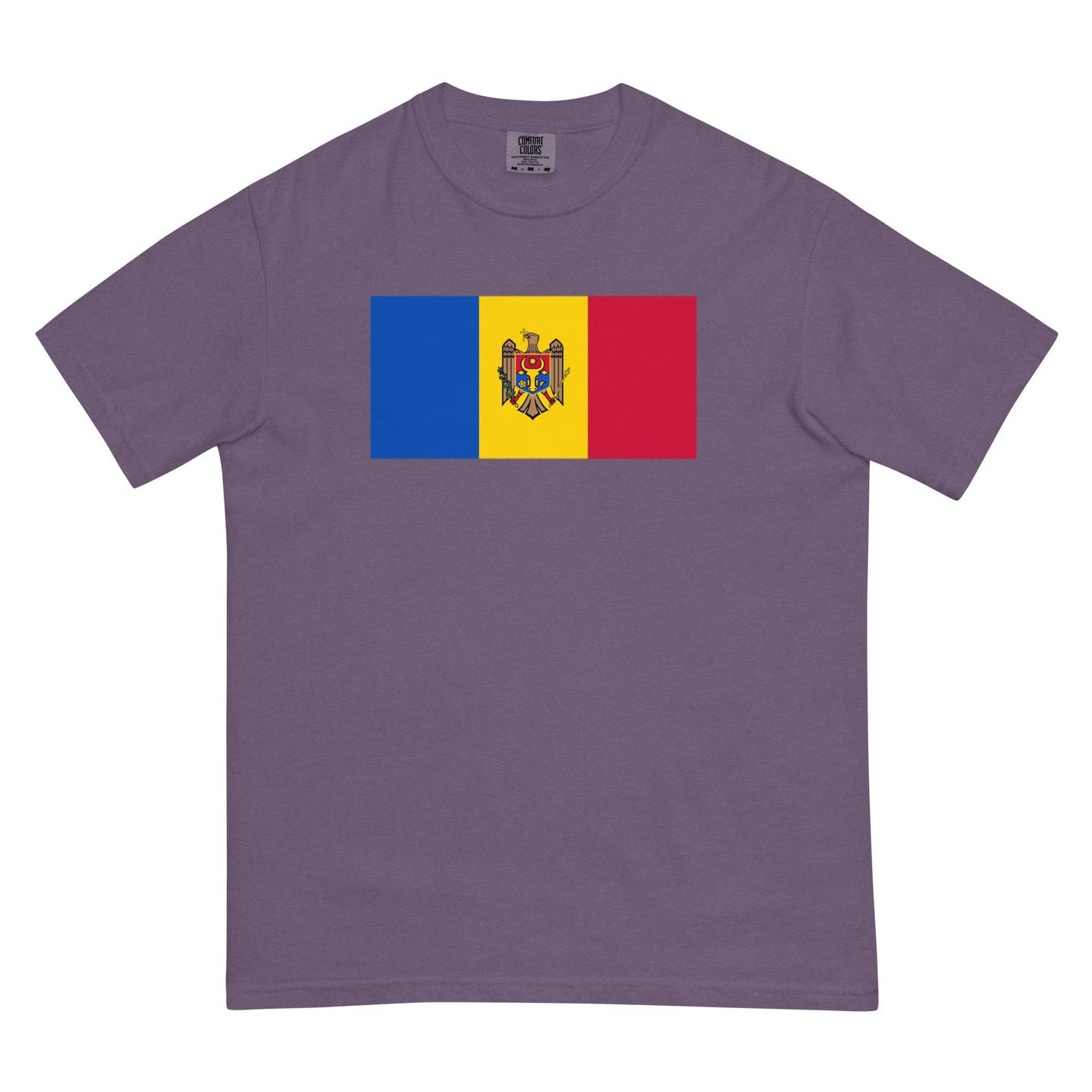 Bold Moldova flag design tee in grape, small