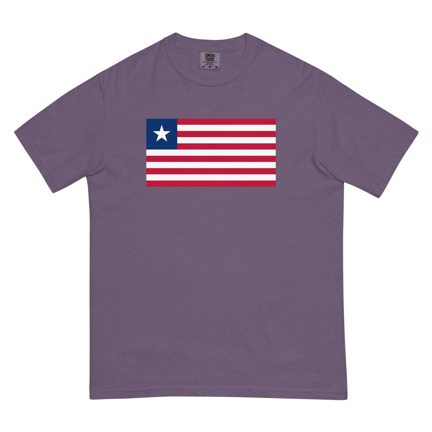 Bold Liberia flag design tee in true navy, small