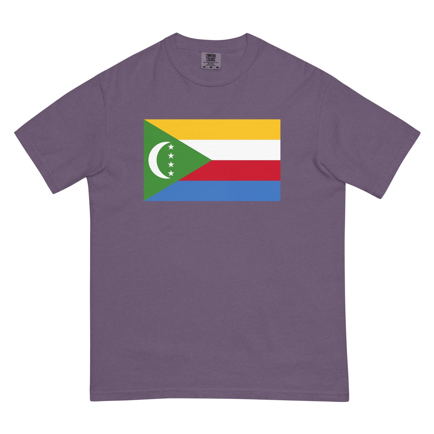 Comoros flag shirt in grape, size 3X large