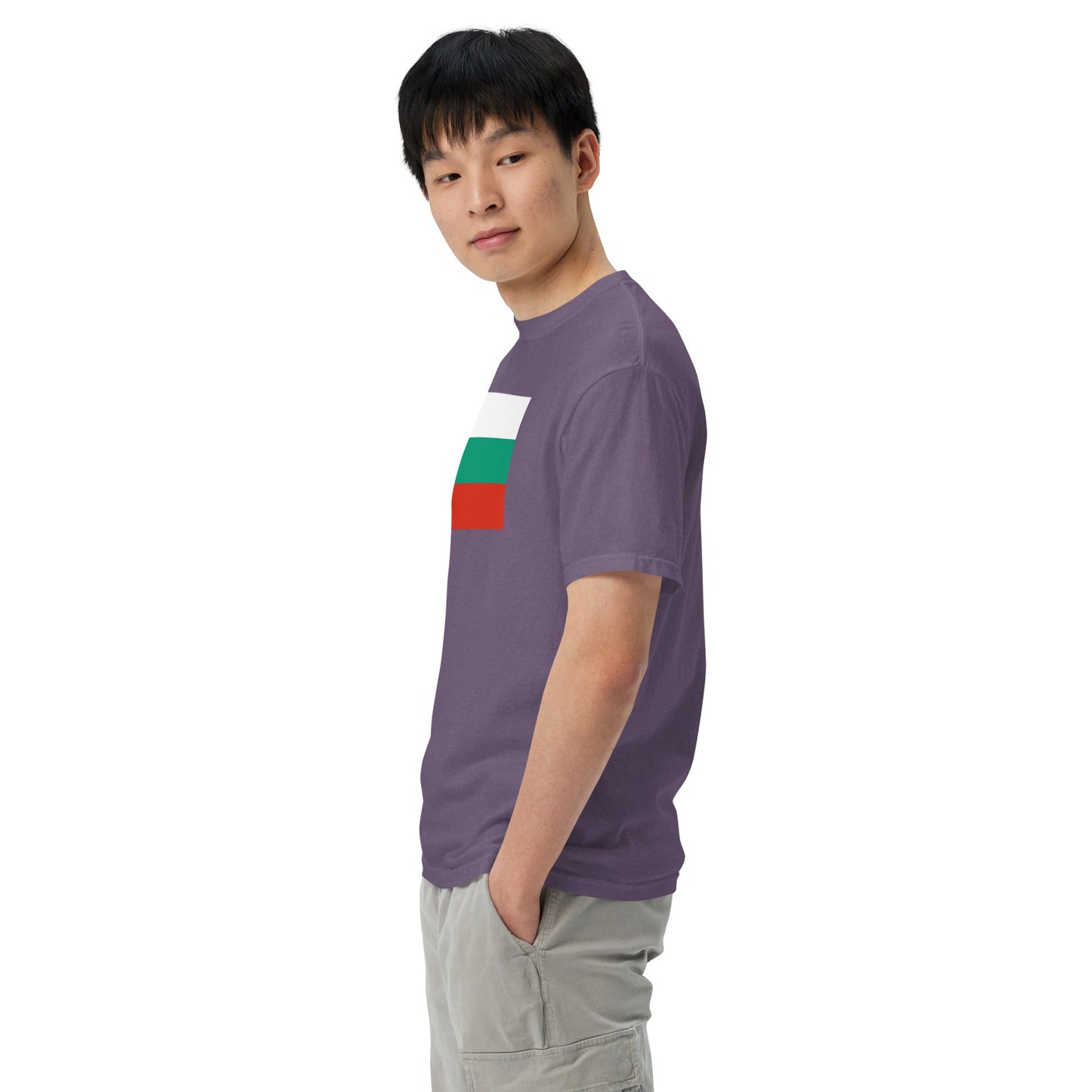 black shirt with Bulgaria flag design, extra large