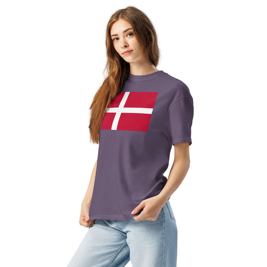 Denmark pride shirt in black – unisex, medium