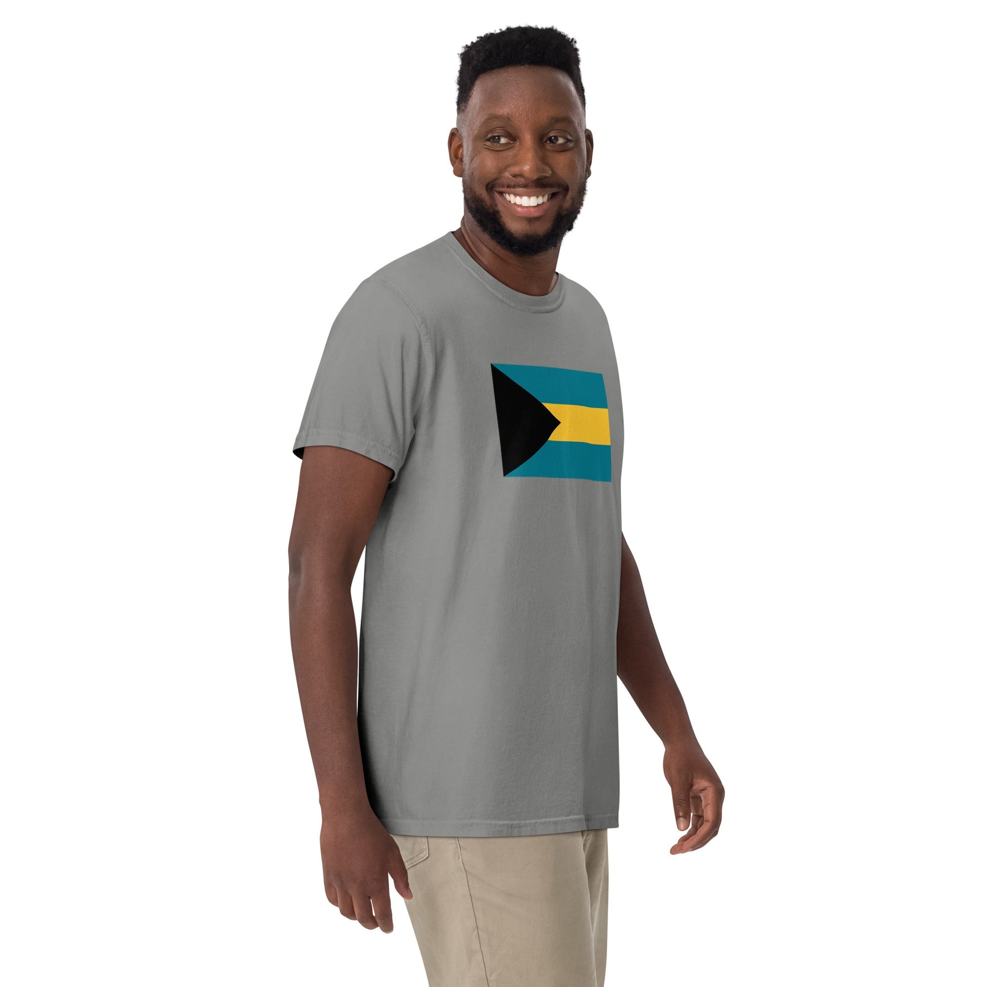 Flag tee representing Bahamas in red, medium