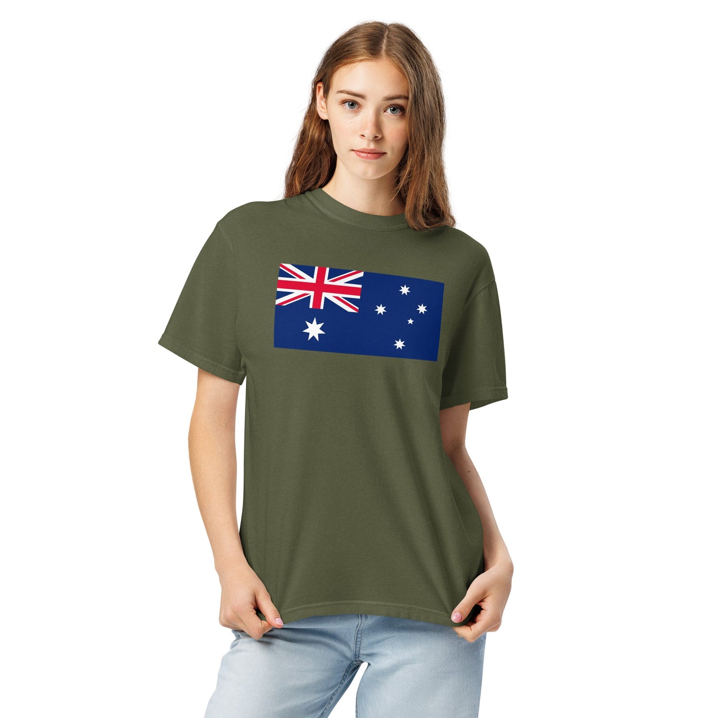 Australia heritage shirt, navy, size large