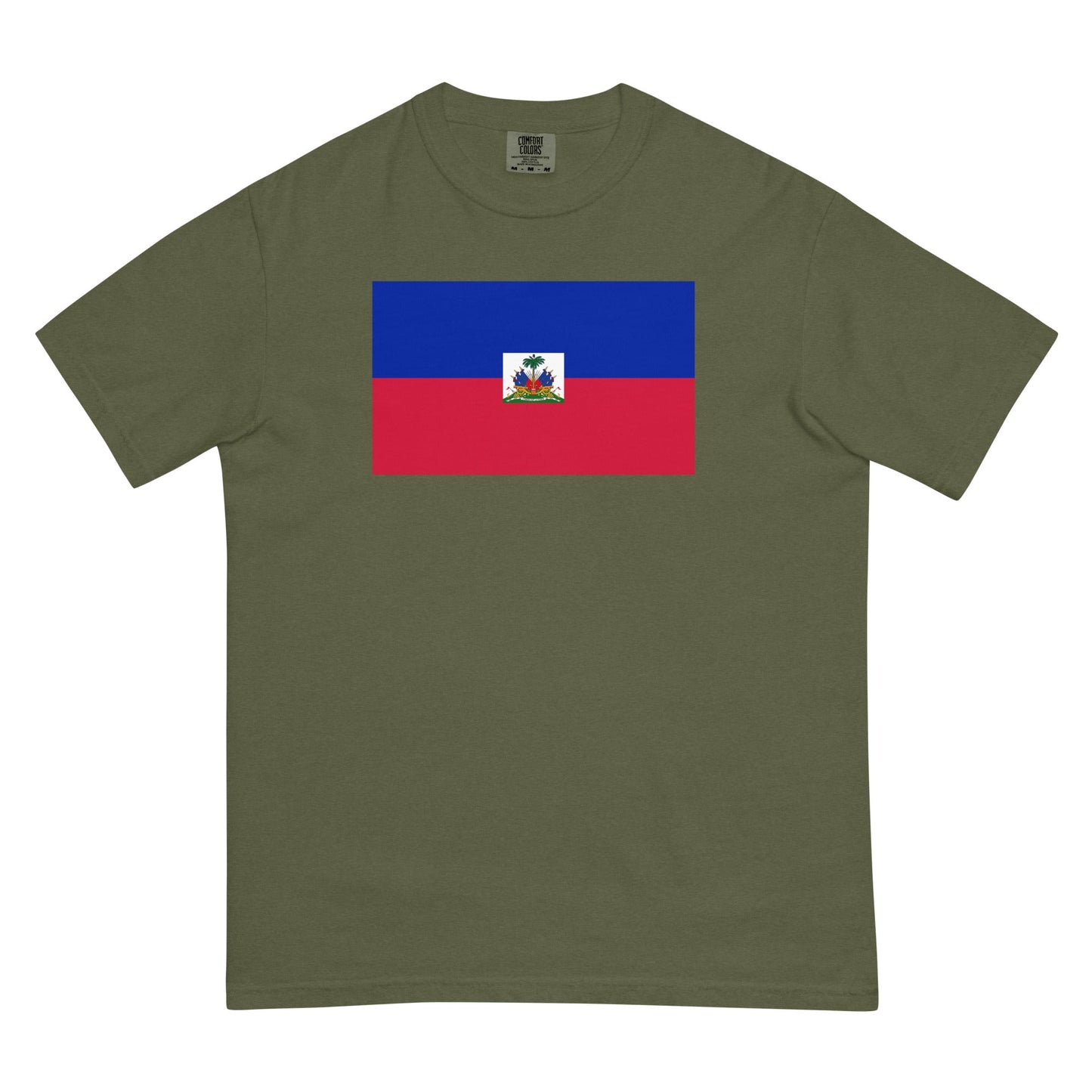 Haiti flag shirt in berry, size large