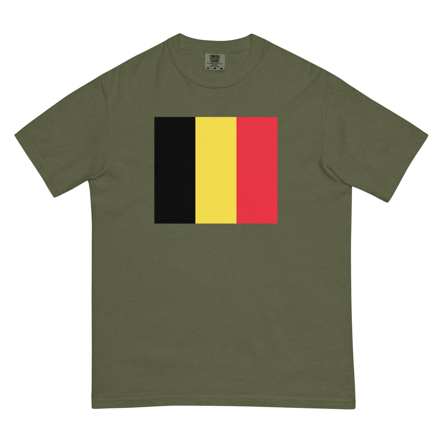Flag tee representing Belgium in black, small