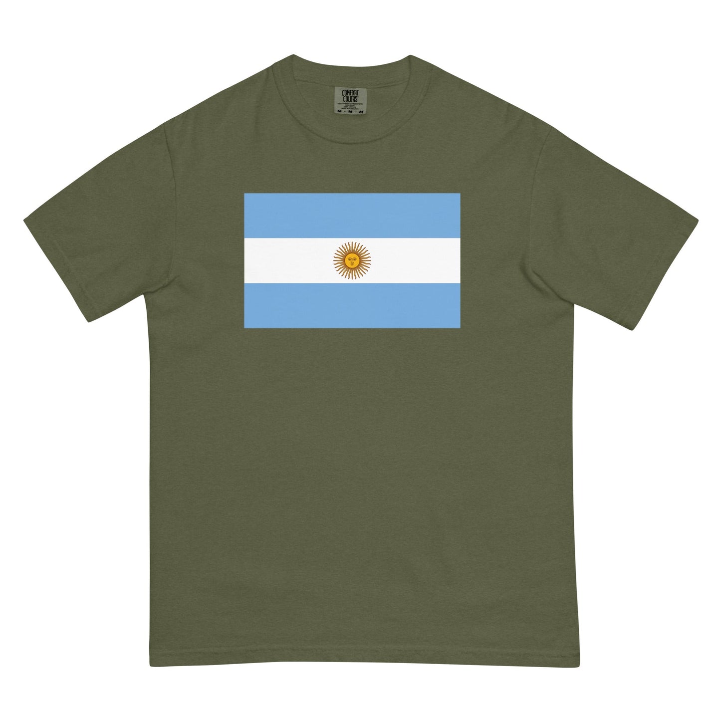 Flag tee representing Argentina in hemp, extra large