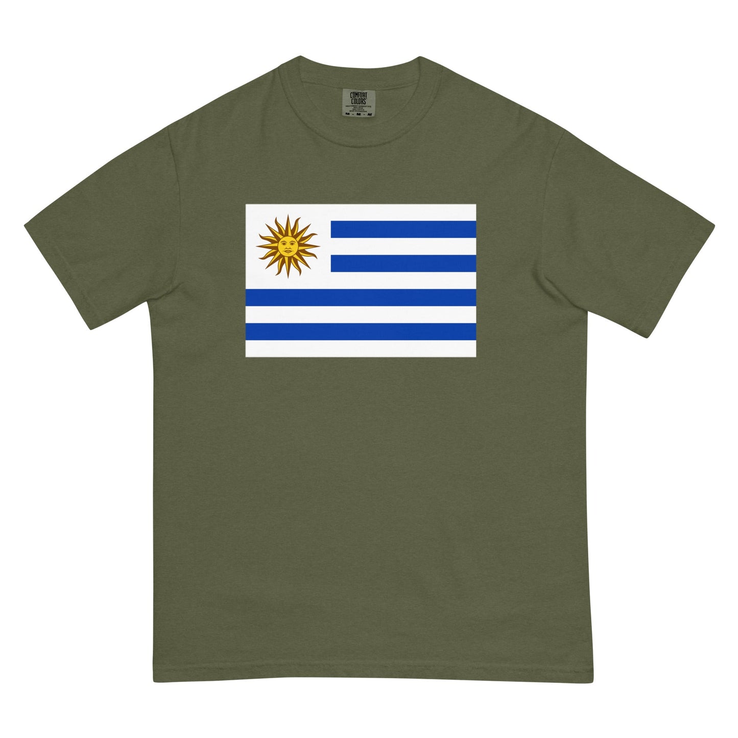 espresso shirt with Uruguay 1 flag design, small