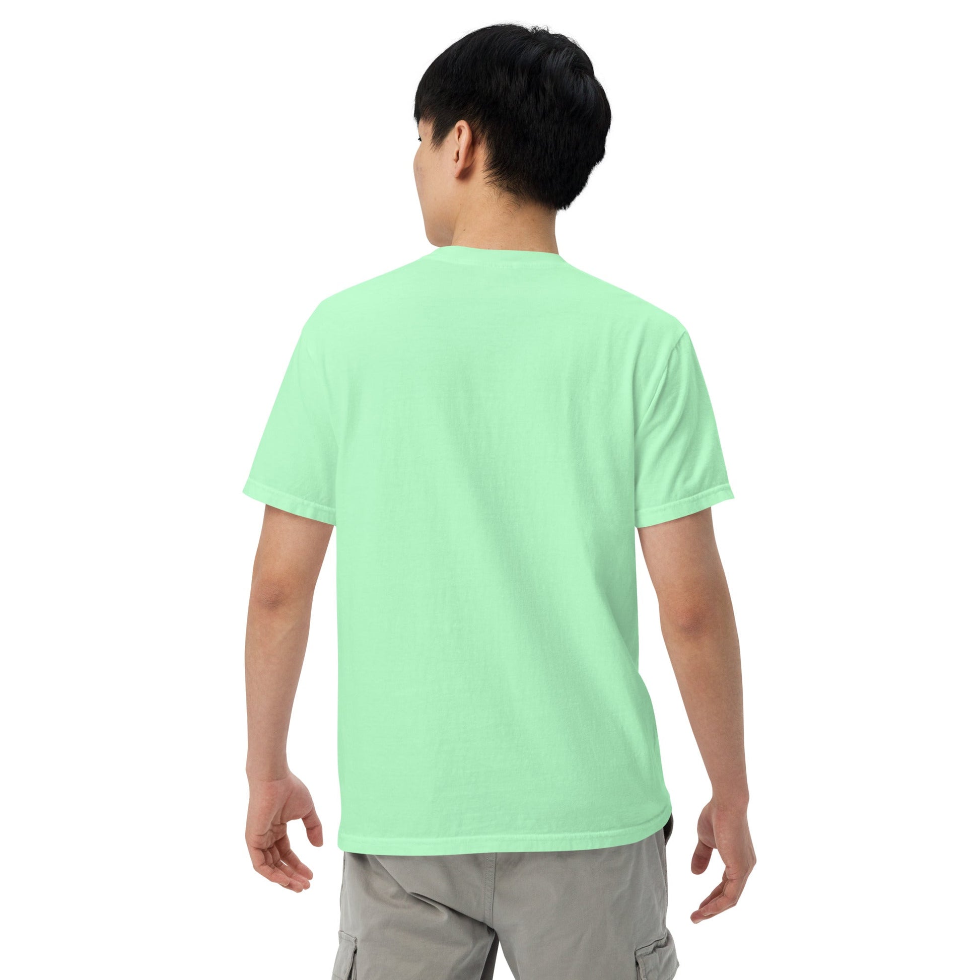 Stylish South Korea flag t-shirt laid flat, 2X large, flo blue