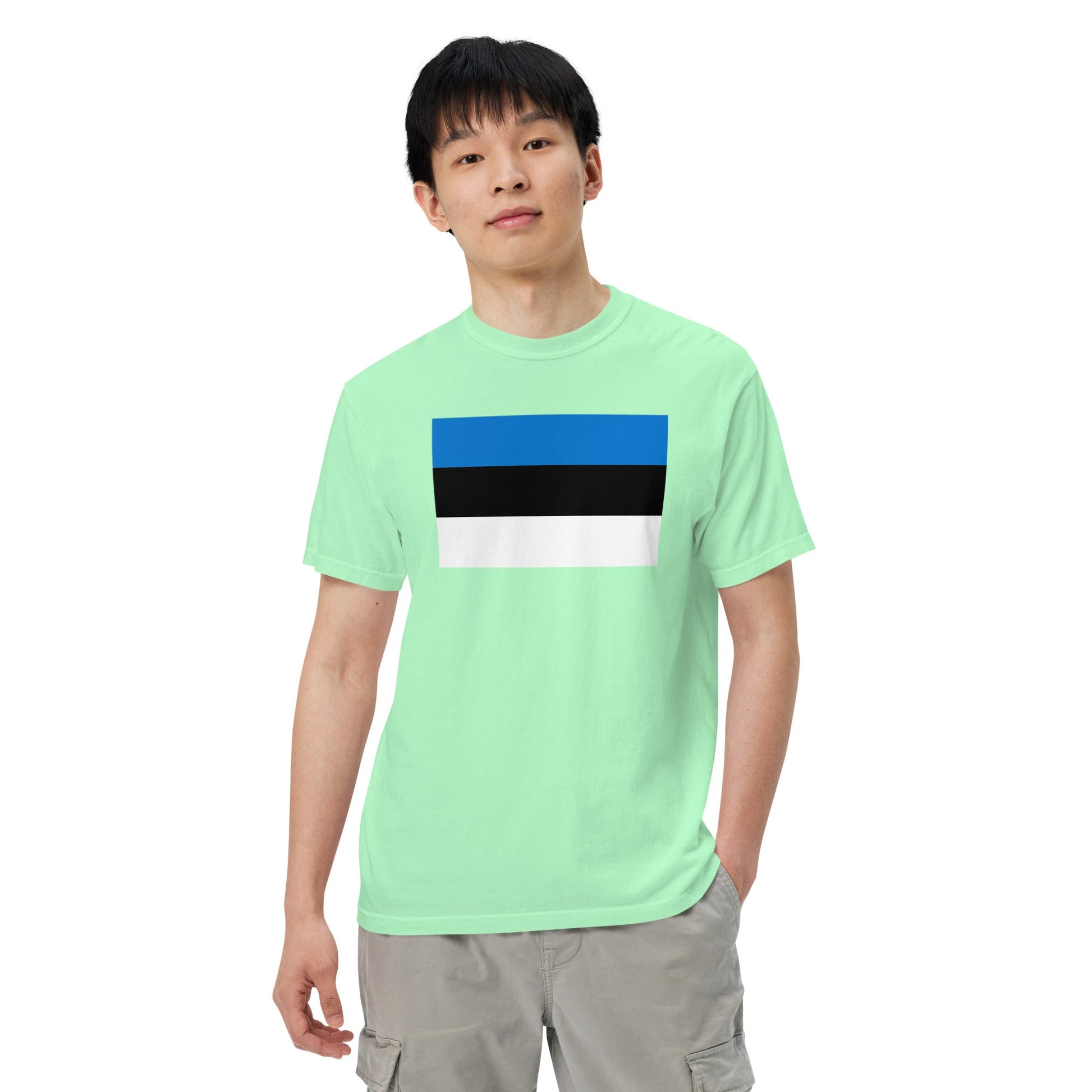 Estonia pride shirt in red – unisex, medium