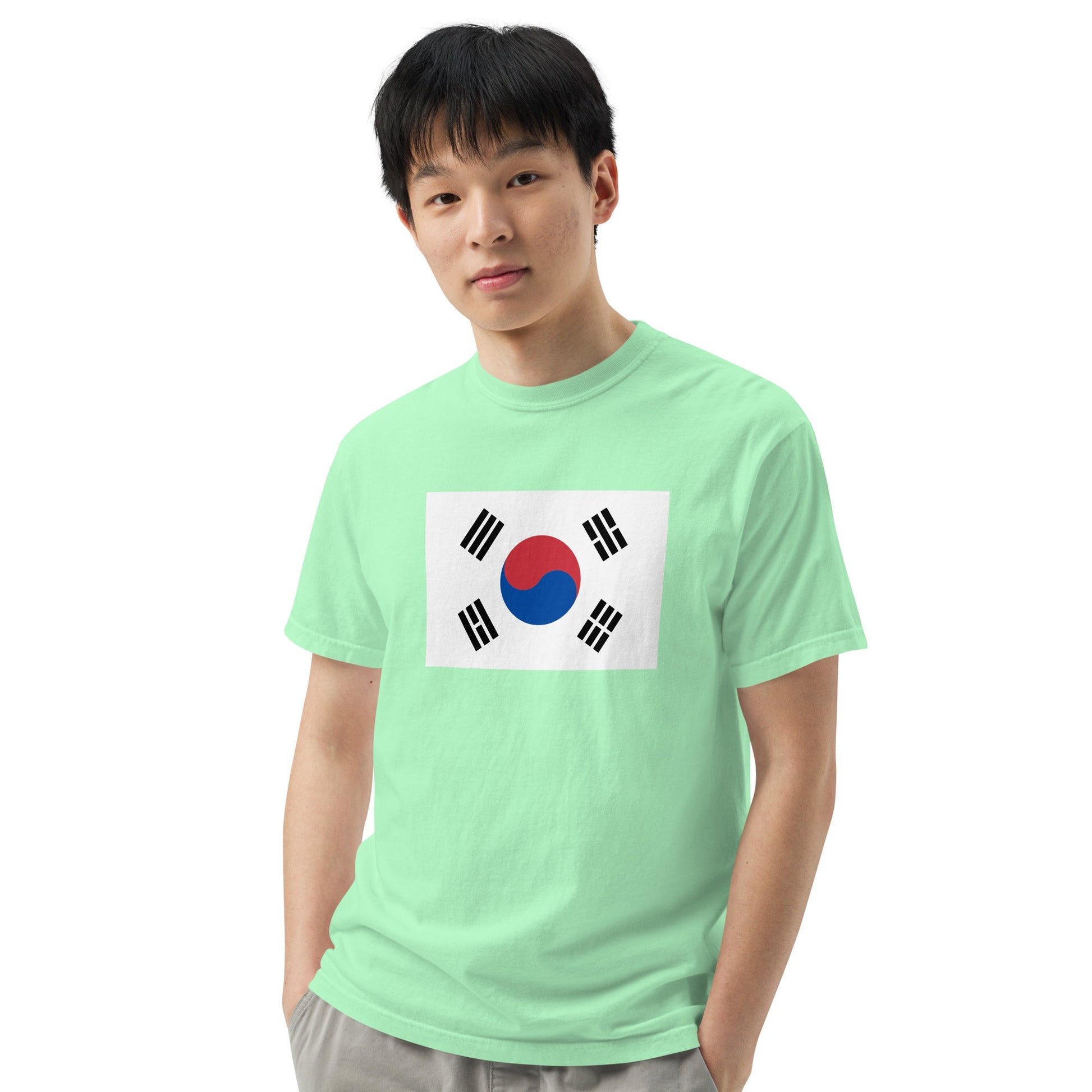 South Korea flag shirt in blue jean, size medium