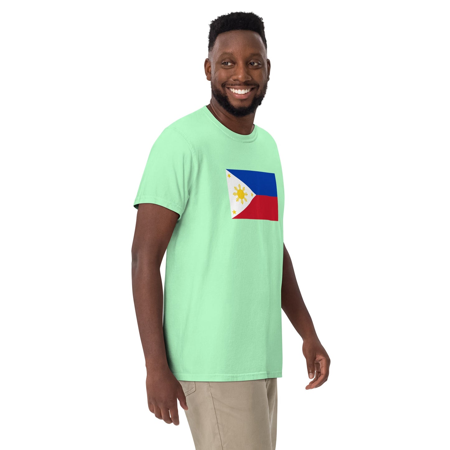 Bold Philippines flag design tee in black, 2X large