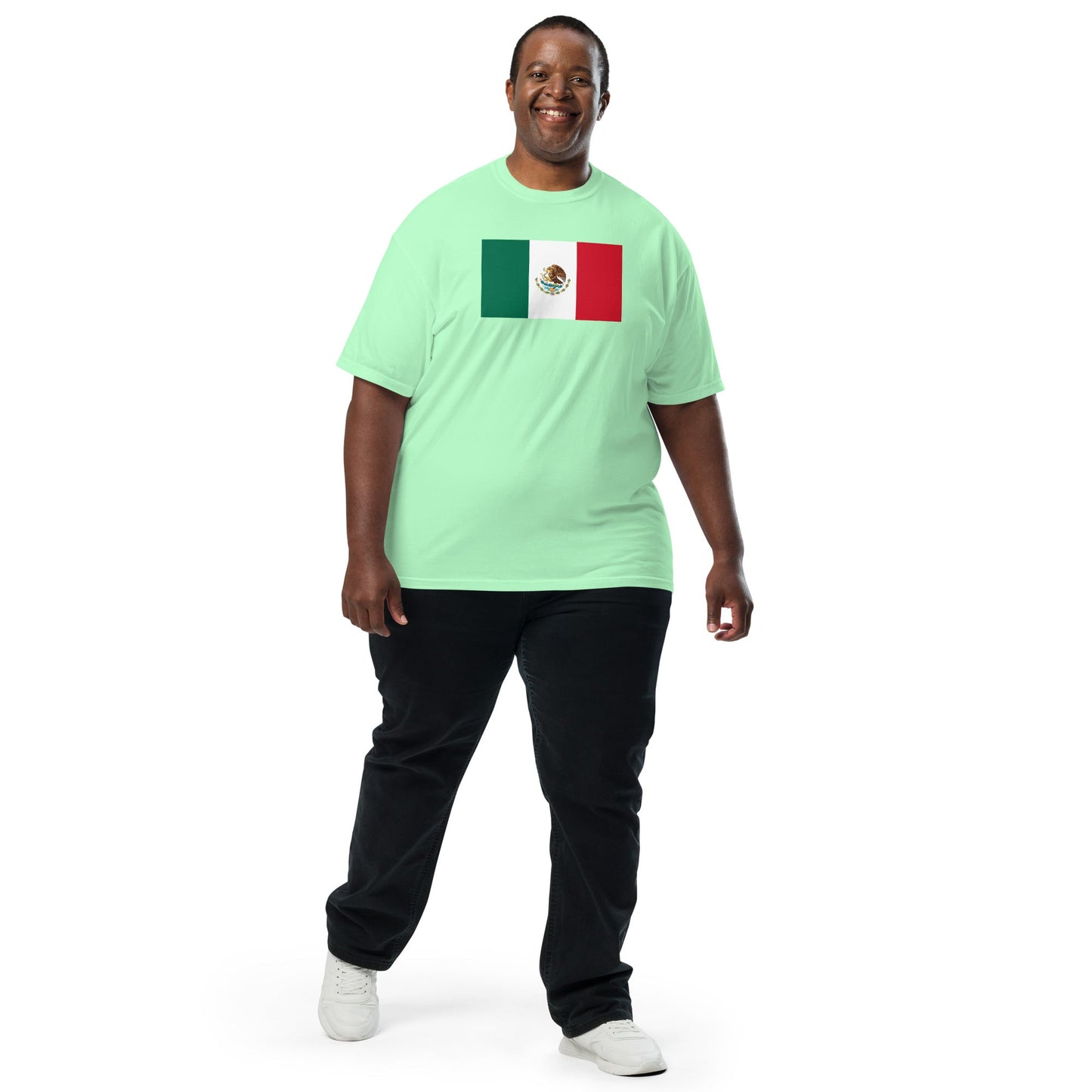 Mexico 1 flag shirt in red, size large