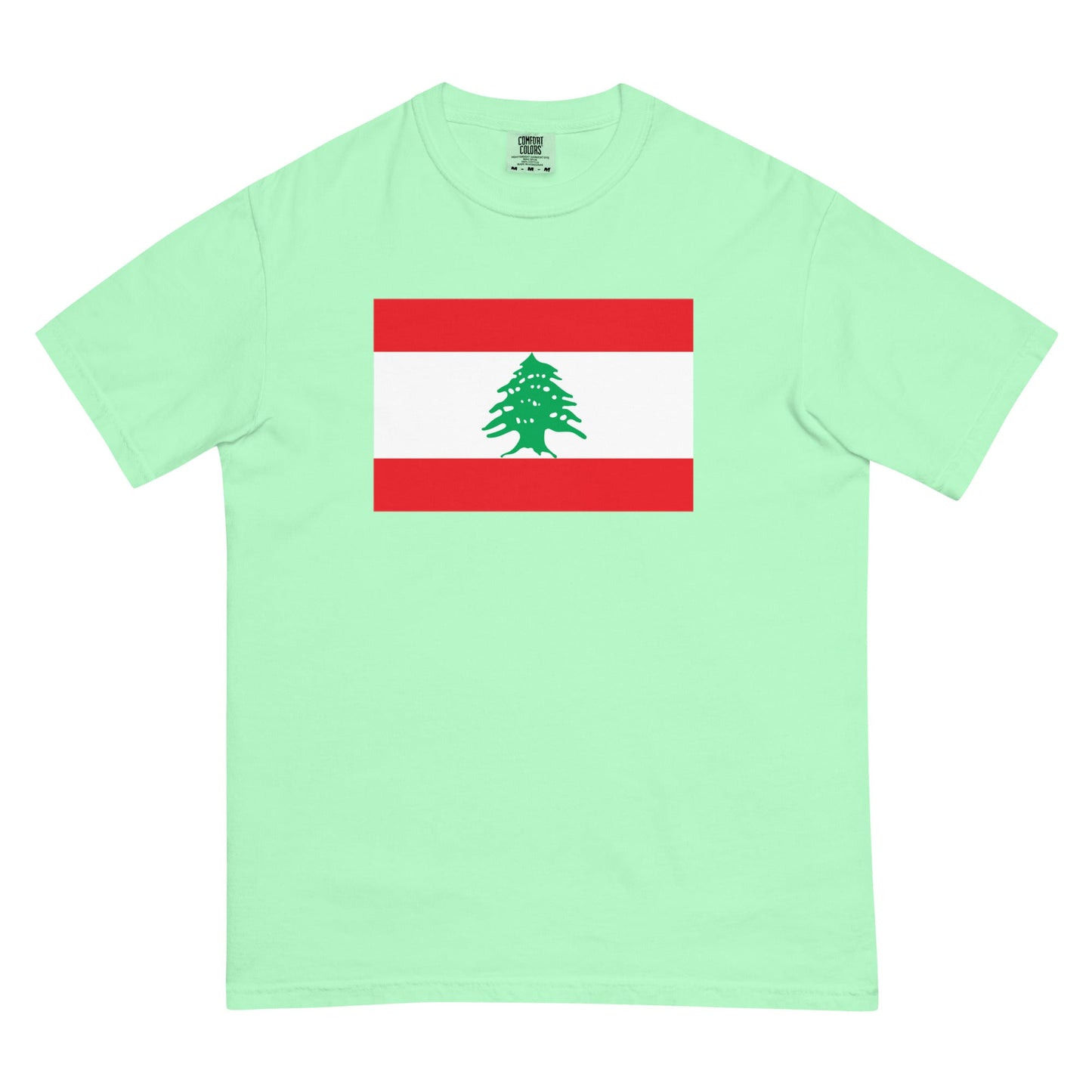 Flag tee representing Lebanon in brick, extra large