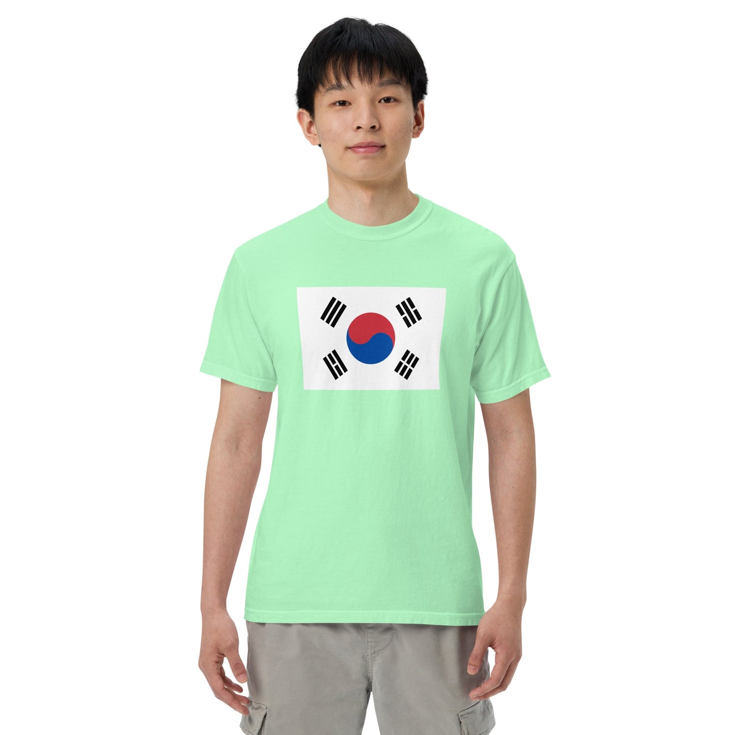 Flag tee representing South Korea in flo blue, extra large