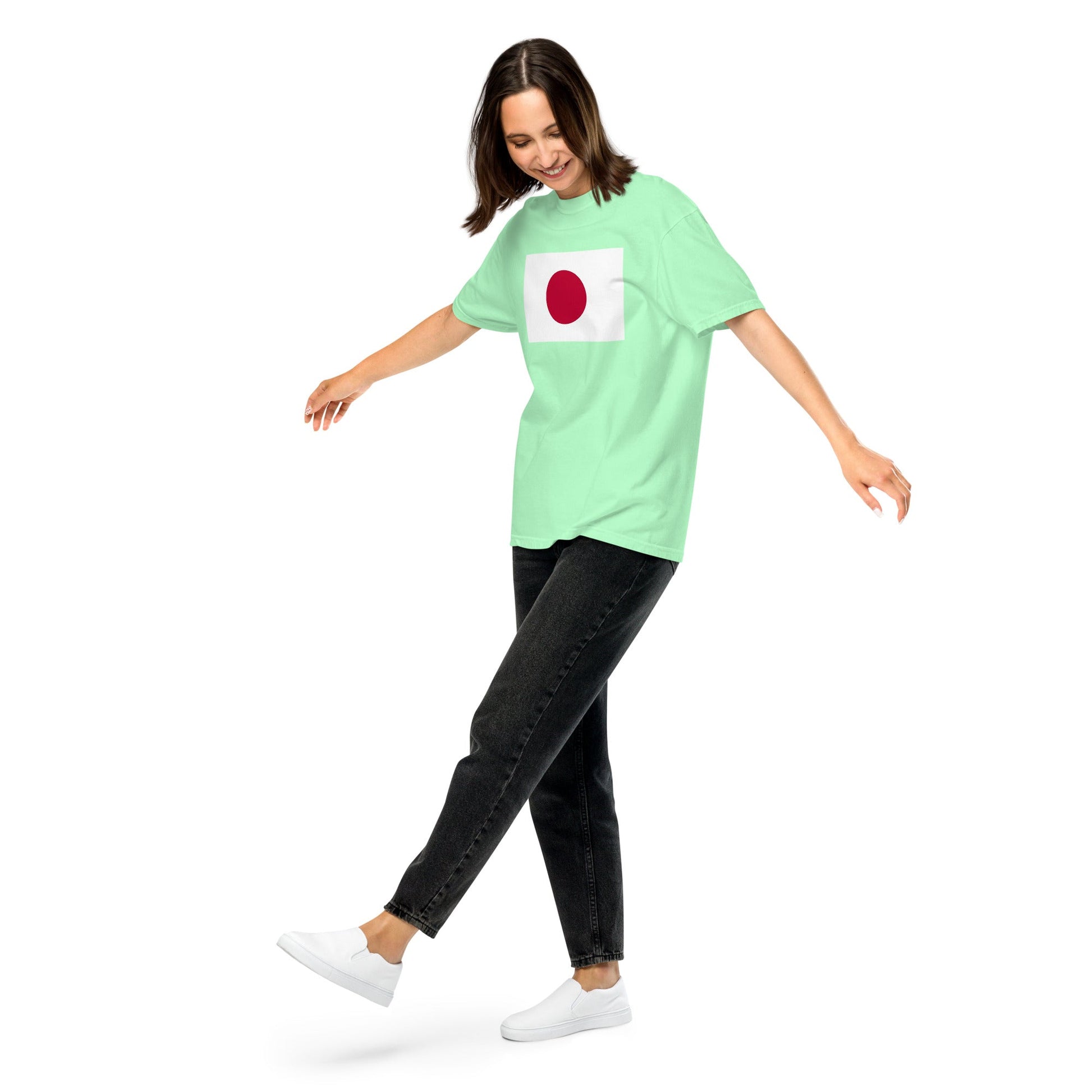 Bold Japan flag design tee in red, medium