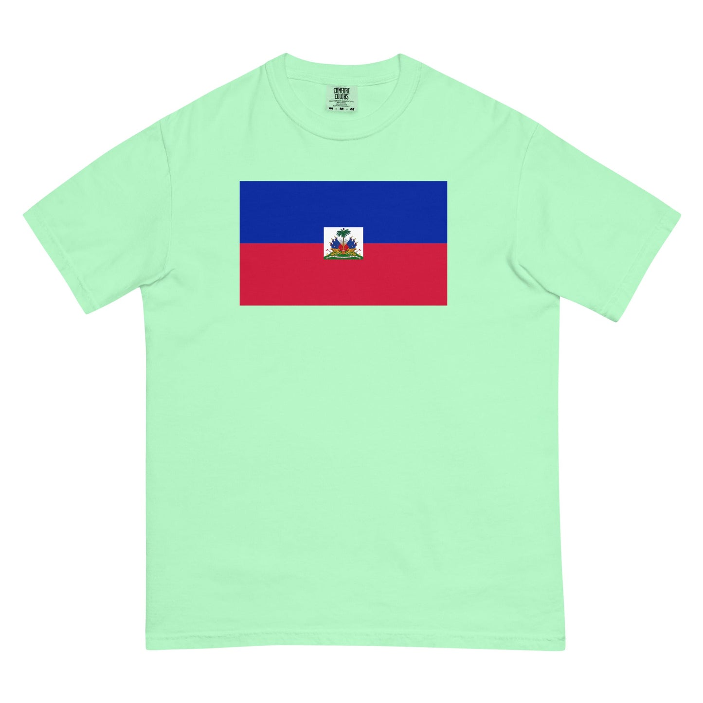 Bold Haiti flag design tee in yam, extra large
