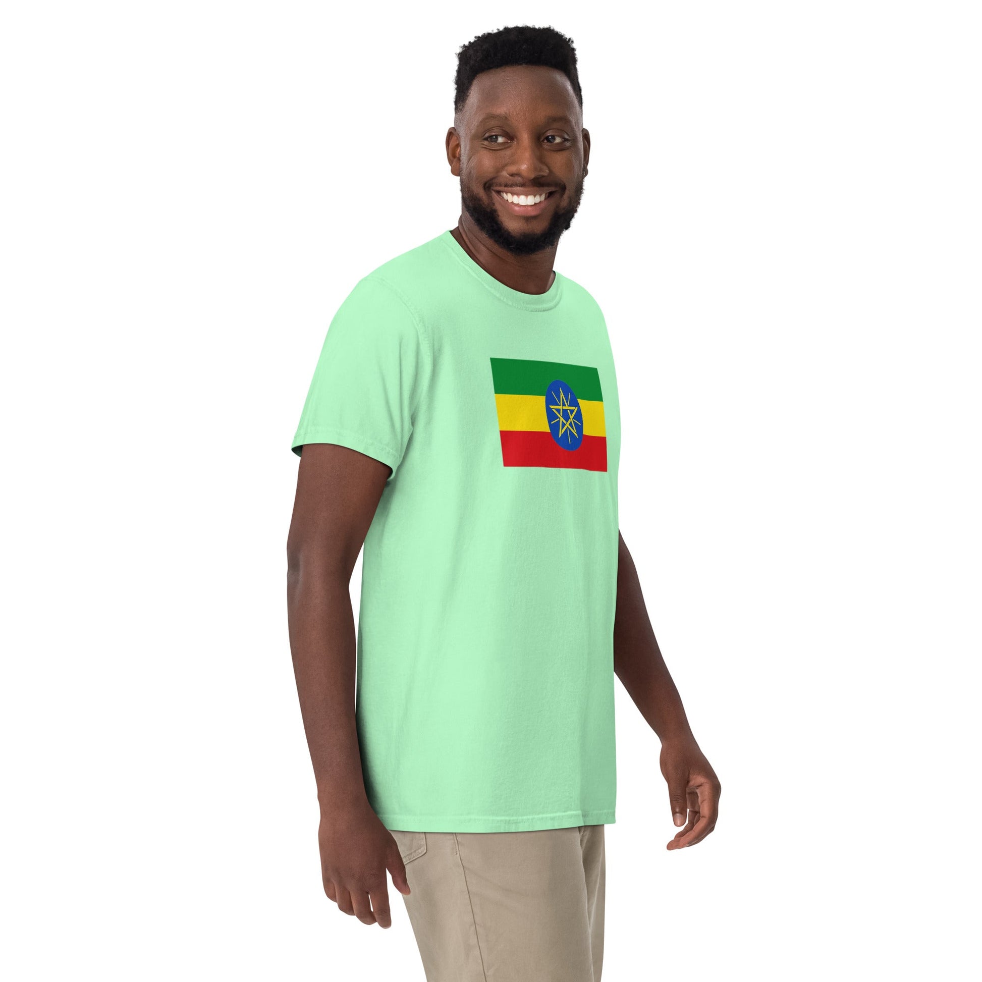 Flag tee representing Ethiopia in true navy, 2X large
