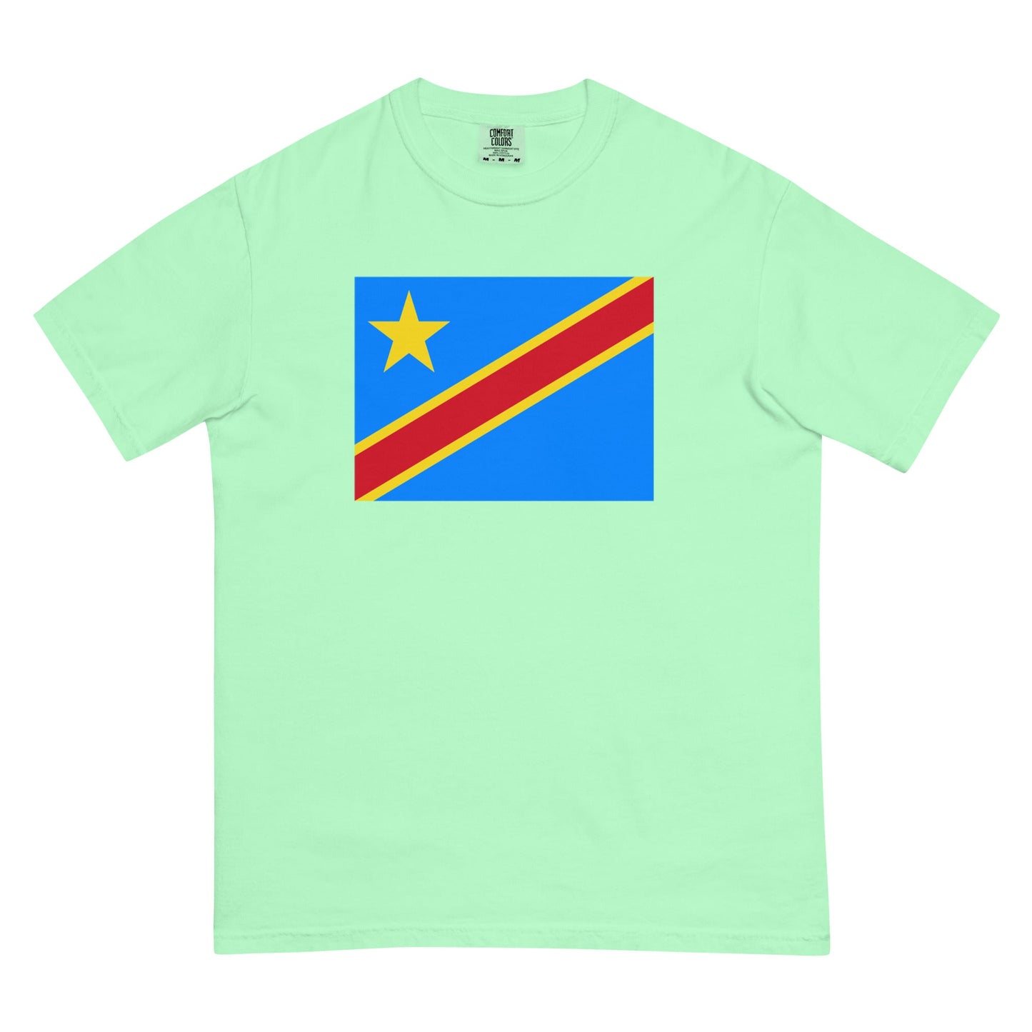 Dominica flag shirt in espresso, size 3X large
