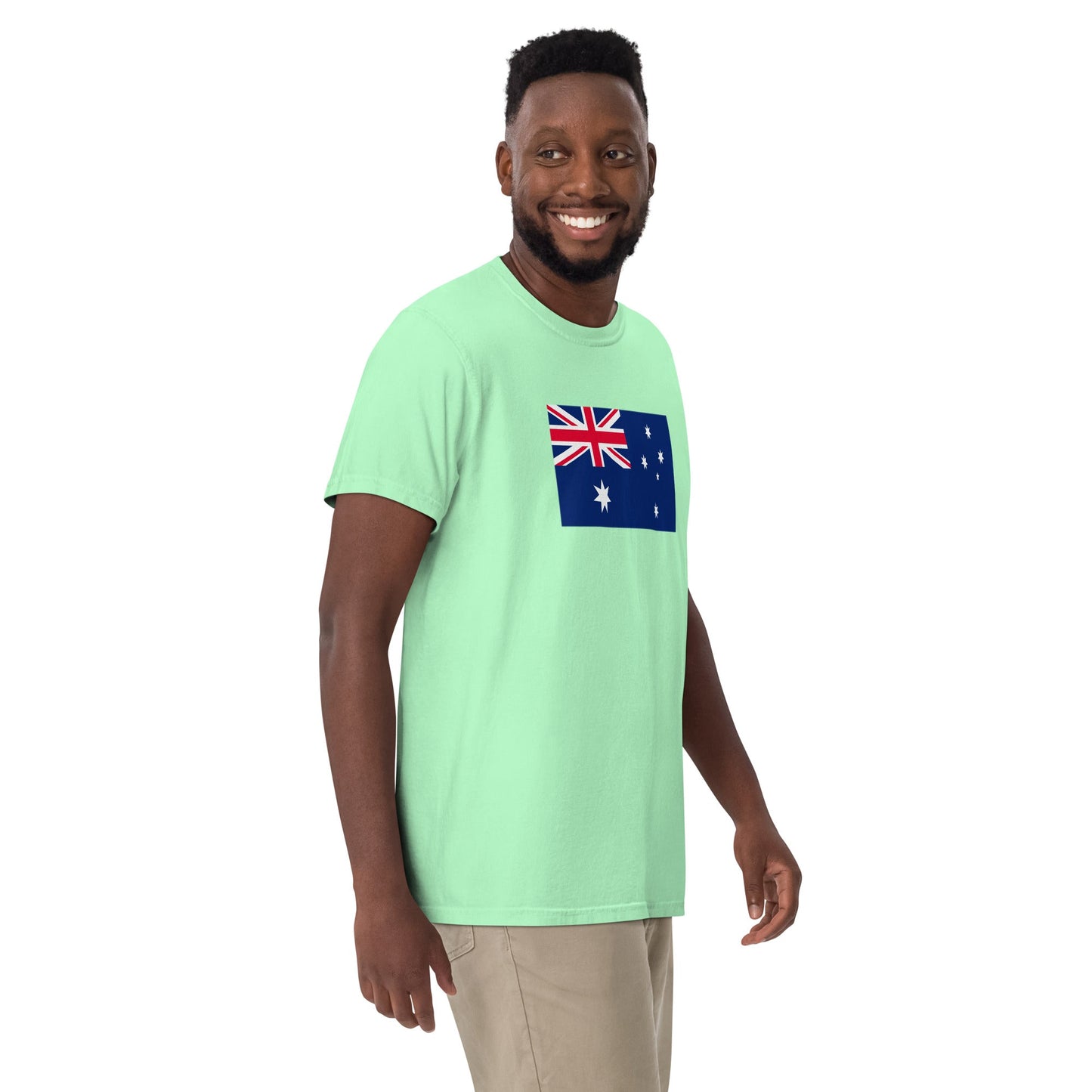 Australia pride shirt in black – unisex, medium