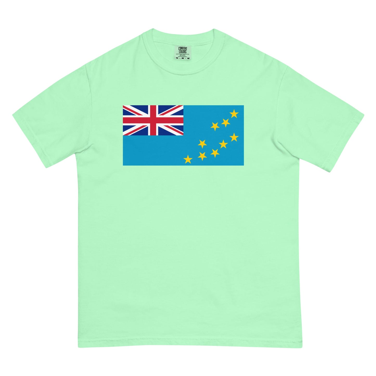 Tuvalu flag shirt in black, size small