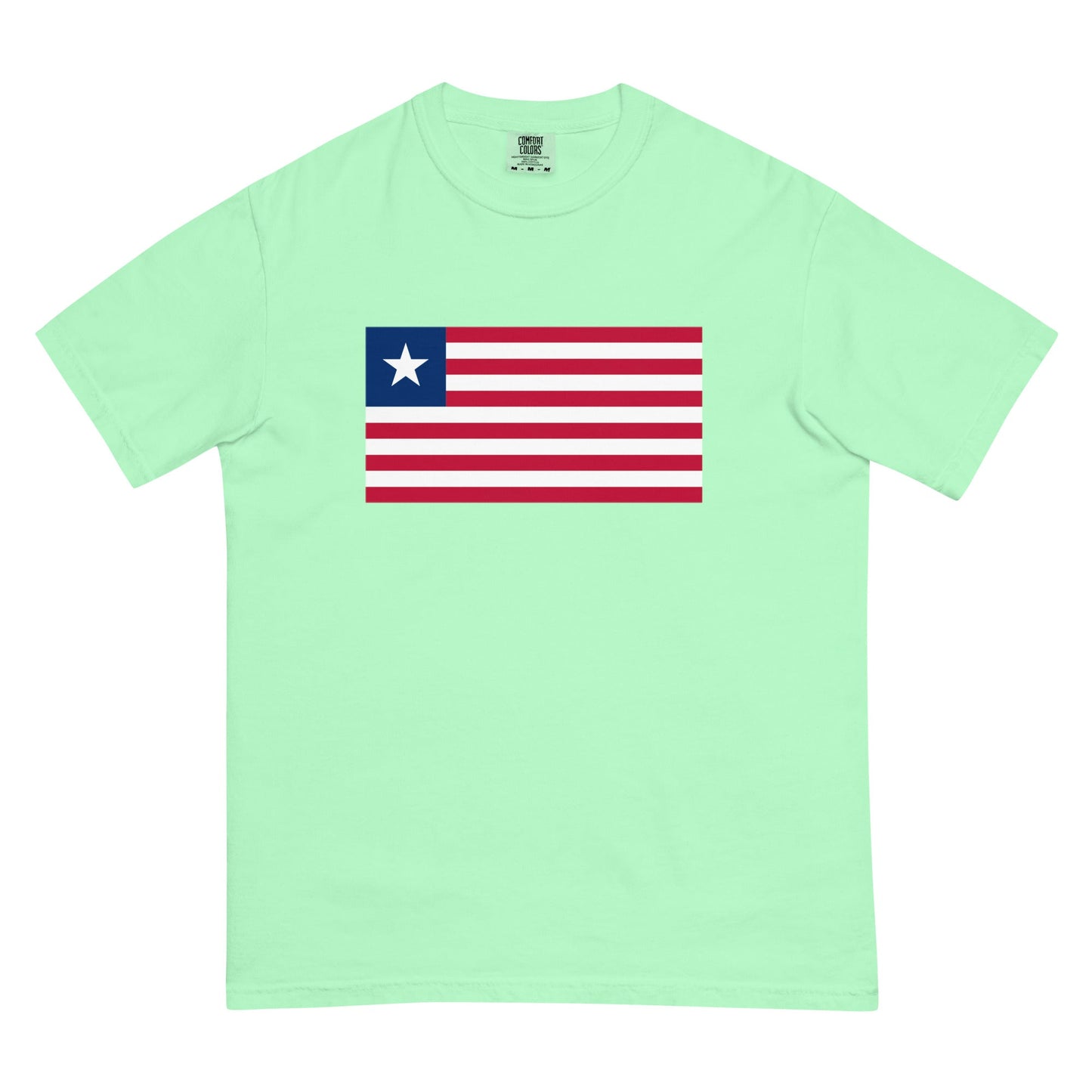 Flag tee representing United States Heavyweight T Shirt in crimson, 3X large