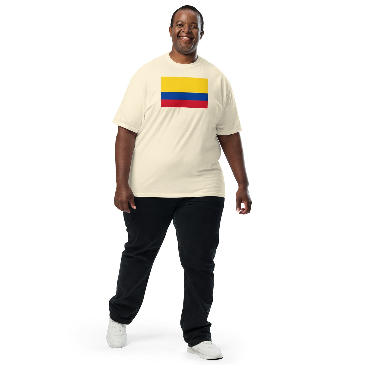 brick shirt with Colombia flag design, medium