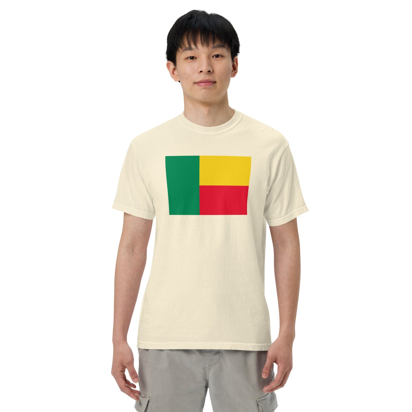 Flag tee representing Benin in grape, 2X large