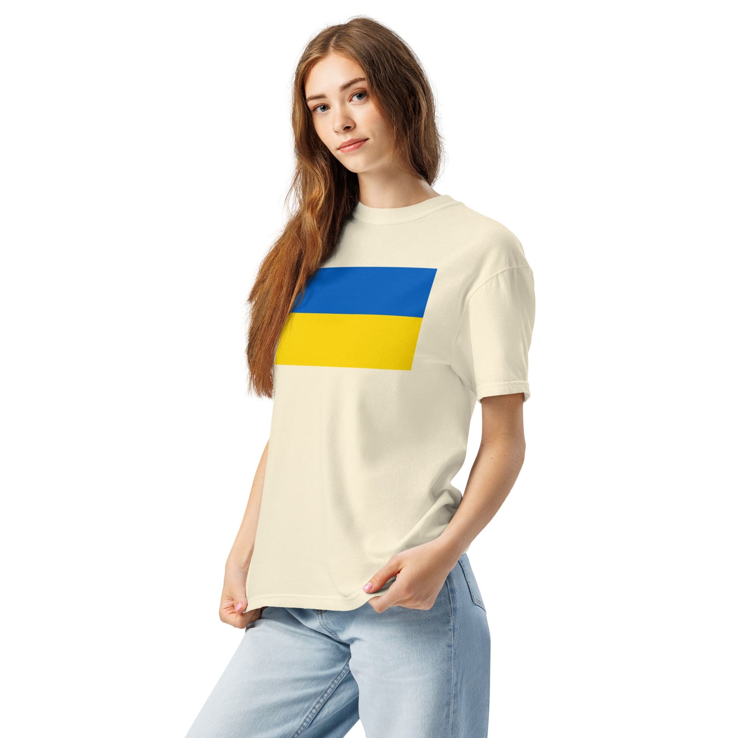 Ukraine pride shirt in red – unisex, medium