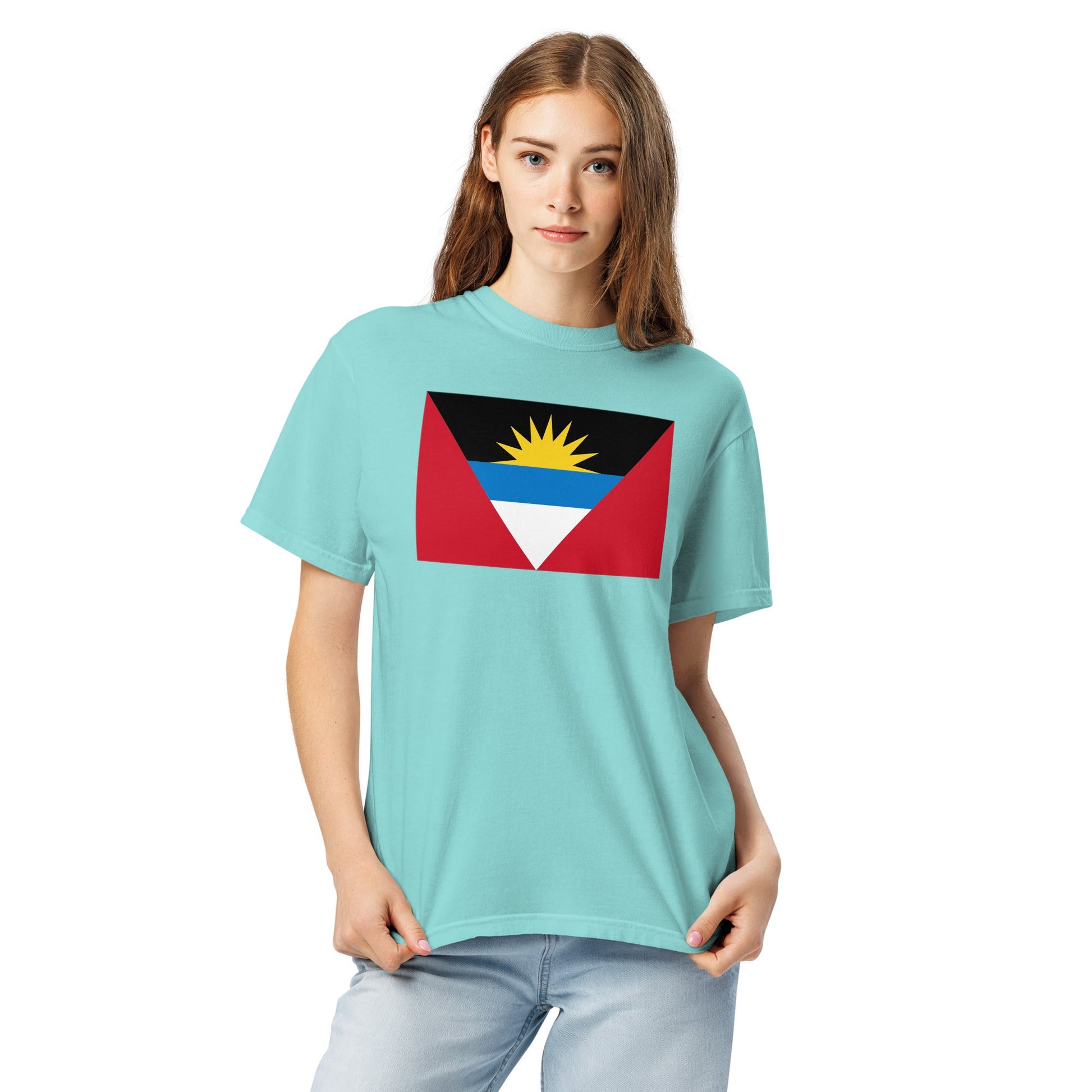 Antigua And Barbuda Flag Pride Shirt national shirt, 4X large, in red