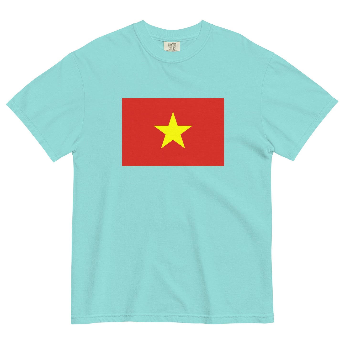 Bold Vietnam flag design tee in true navy, large