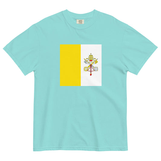 Vatican flag shirt in black, size small