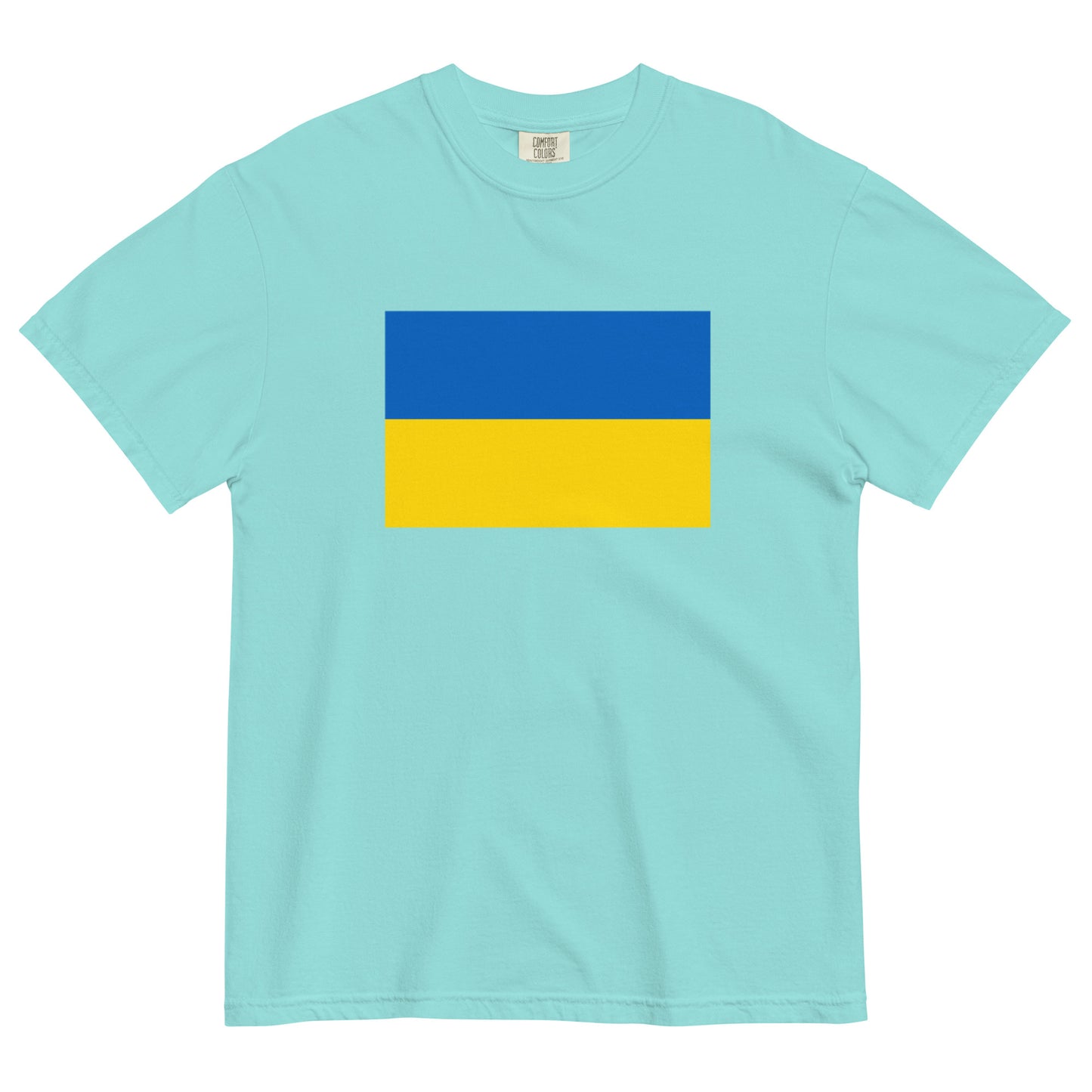 Flag tee representing Ukraine in red, 4X large