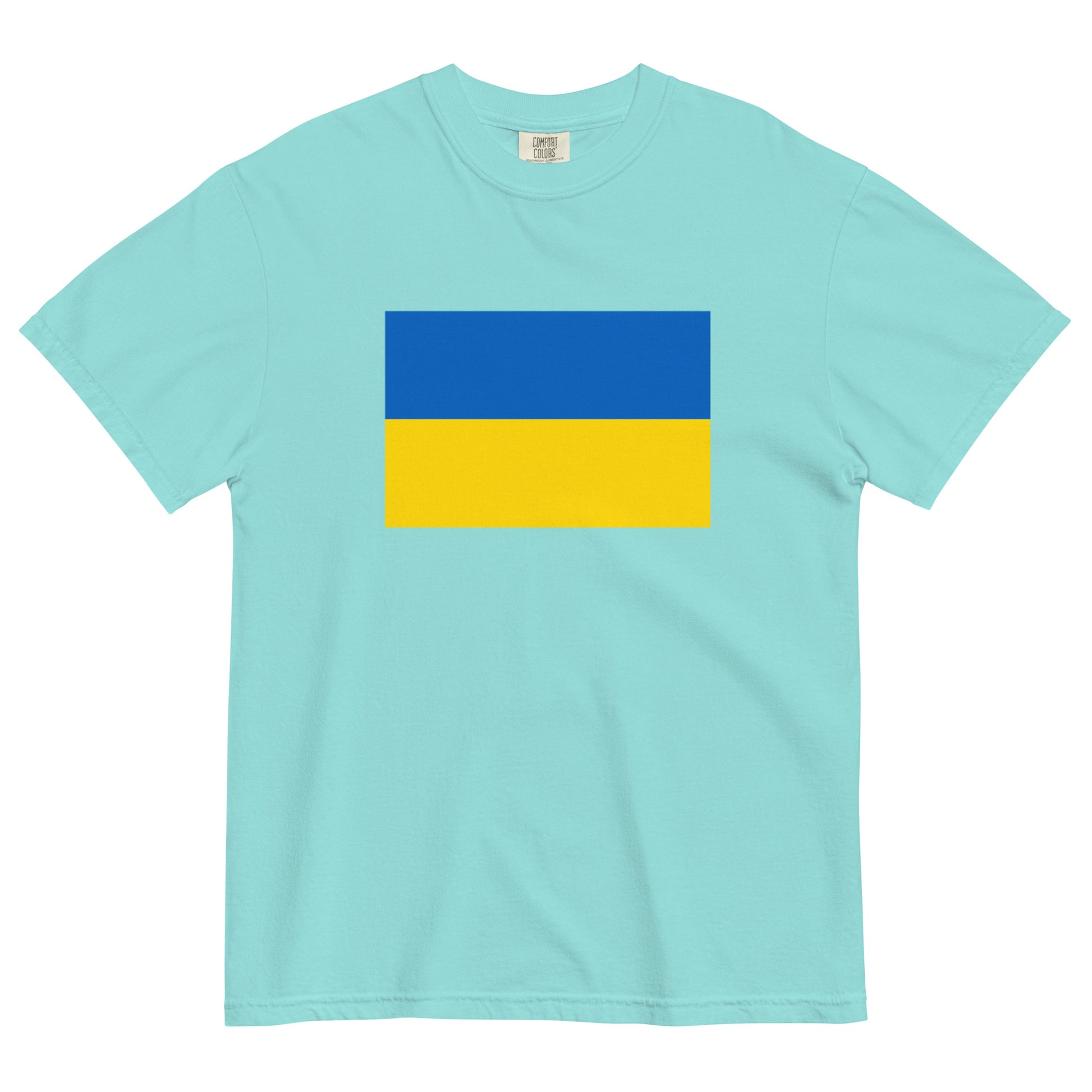 Flag tee representing Ukraine in red, 4X large