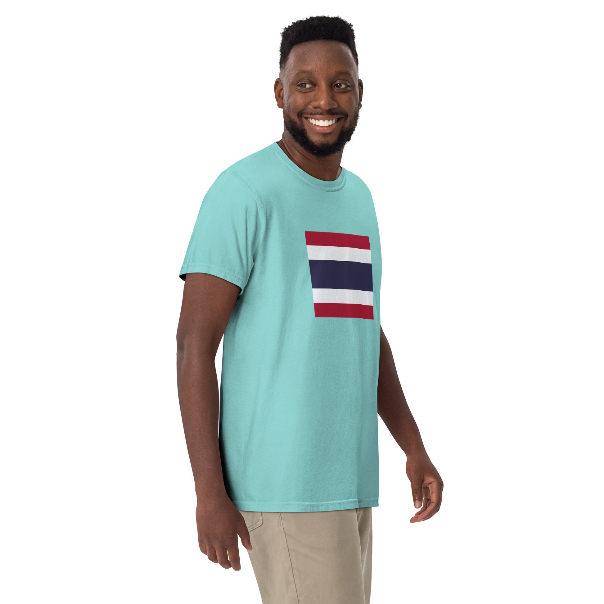 Flag tee representing Thailand in black, extra large