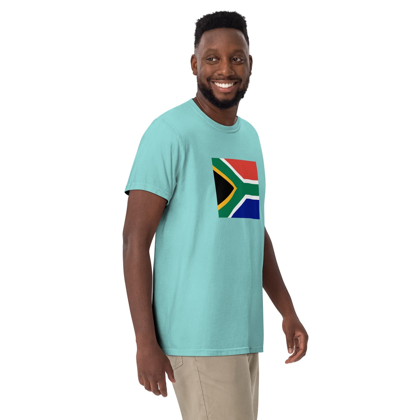 South Africa pride shirt in black – unisex, medium