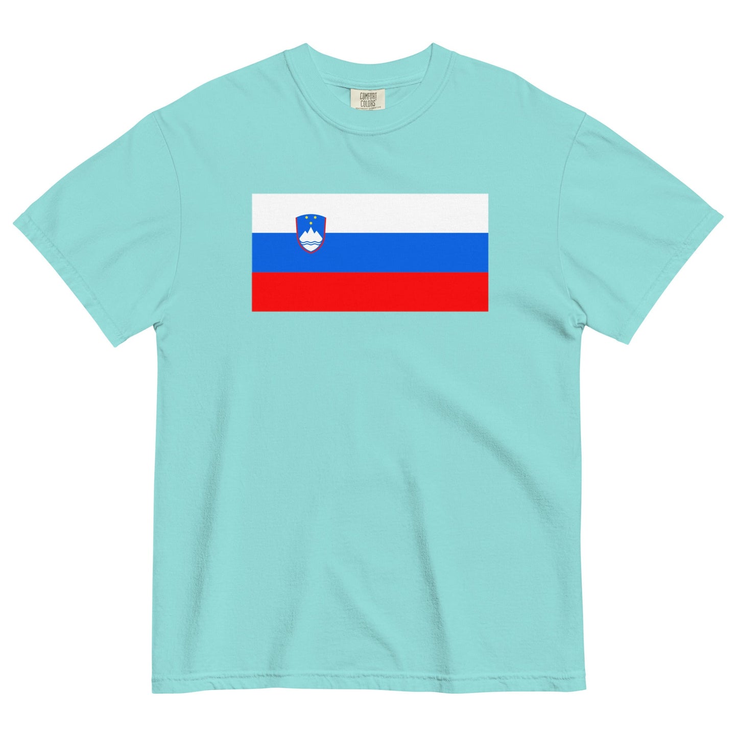 true navy shirt with Slovenia flag design, large