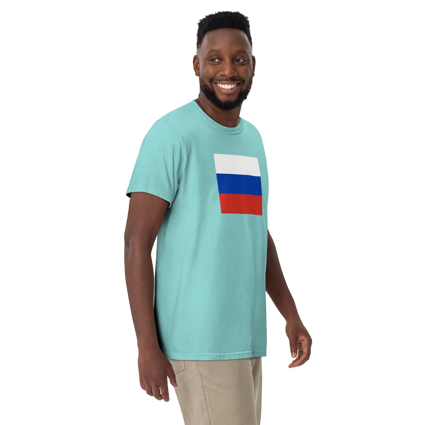 Russia flag shirt in black, size 4X large