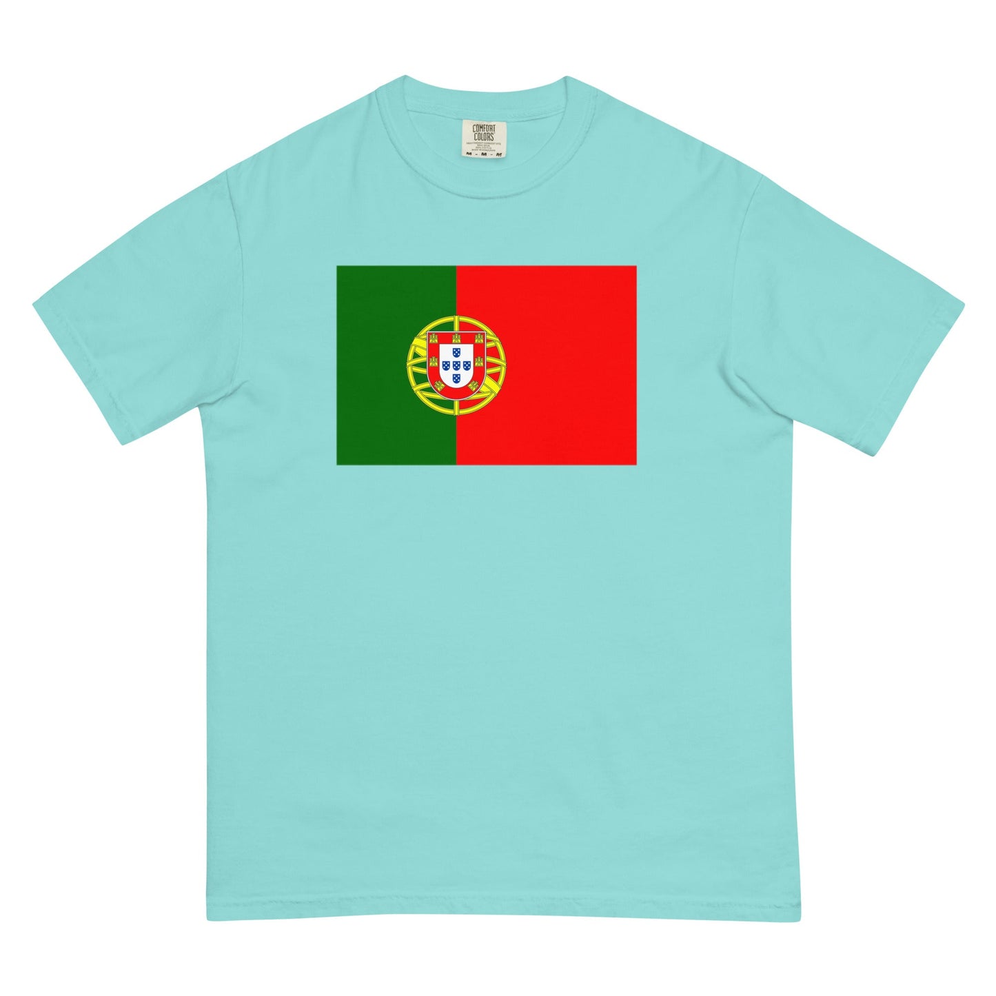 Bold Portugal flag design tee in true navy, 4X large