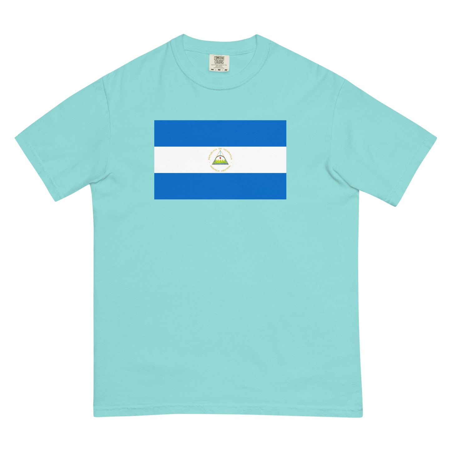 black shirt with Nicaragua flag design, small