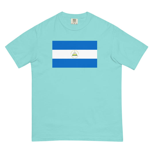black shirt with Nicaragua flag design, small