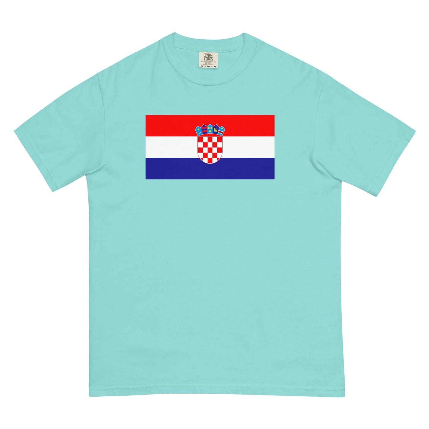 Flag tee representing Croatia in espresso, 2X large