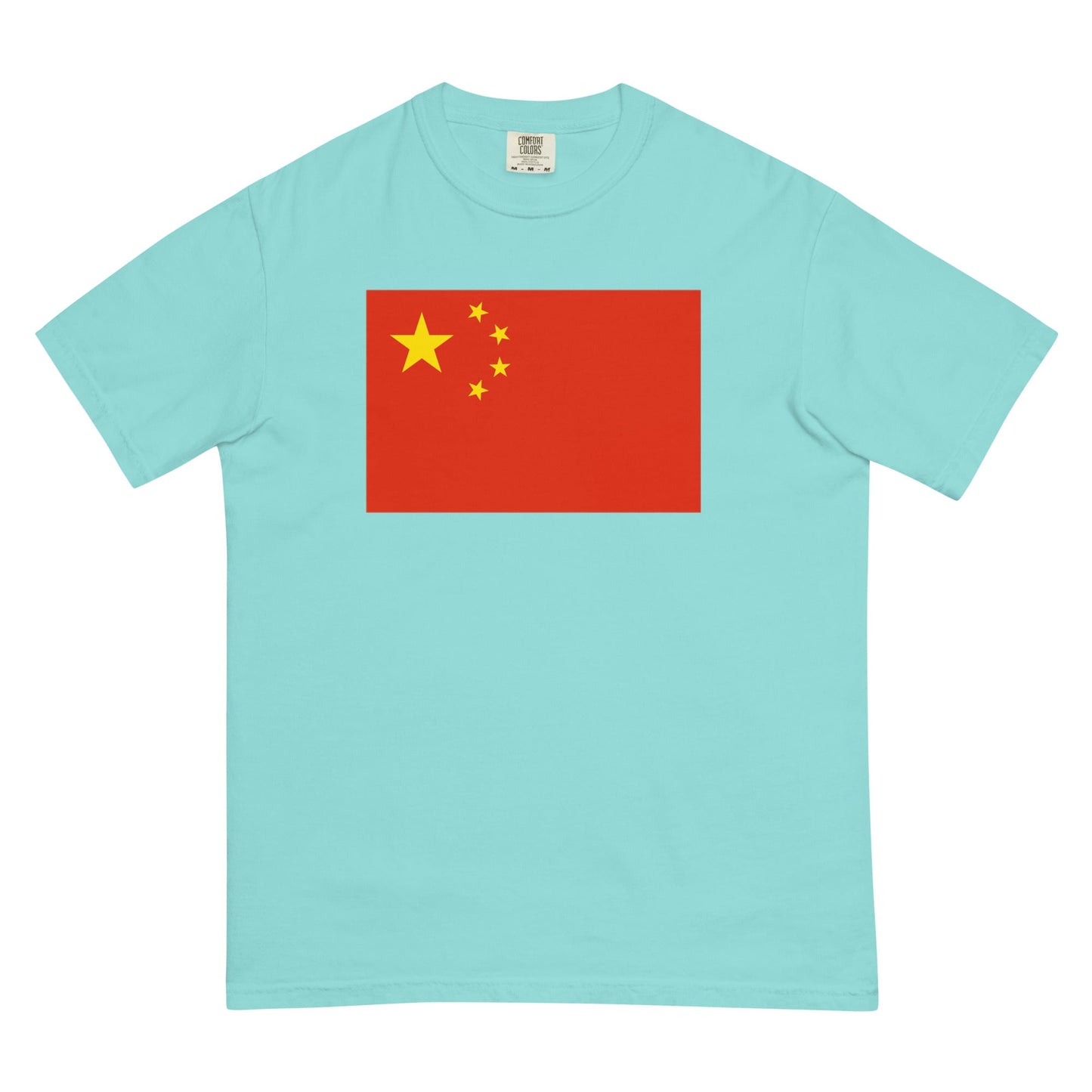 Bold China flag design tee in yam, small