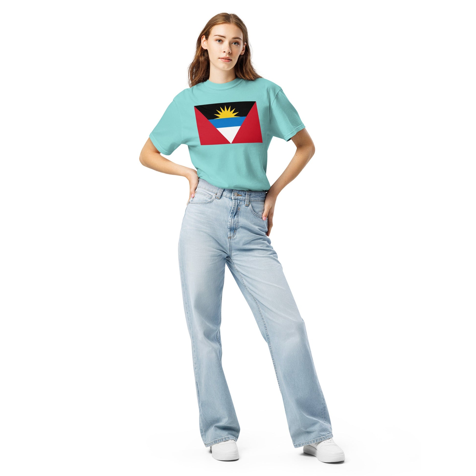 true navy flag shirt for Antigua And Barbuda Flag Pride Shirt – size small