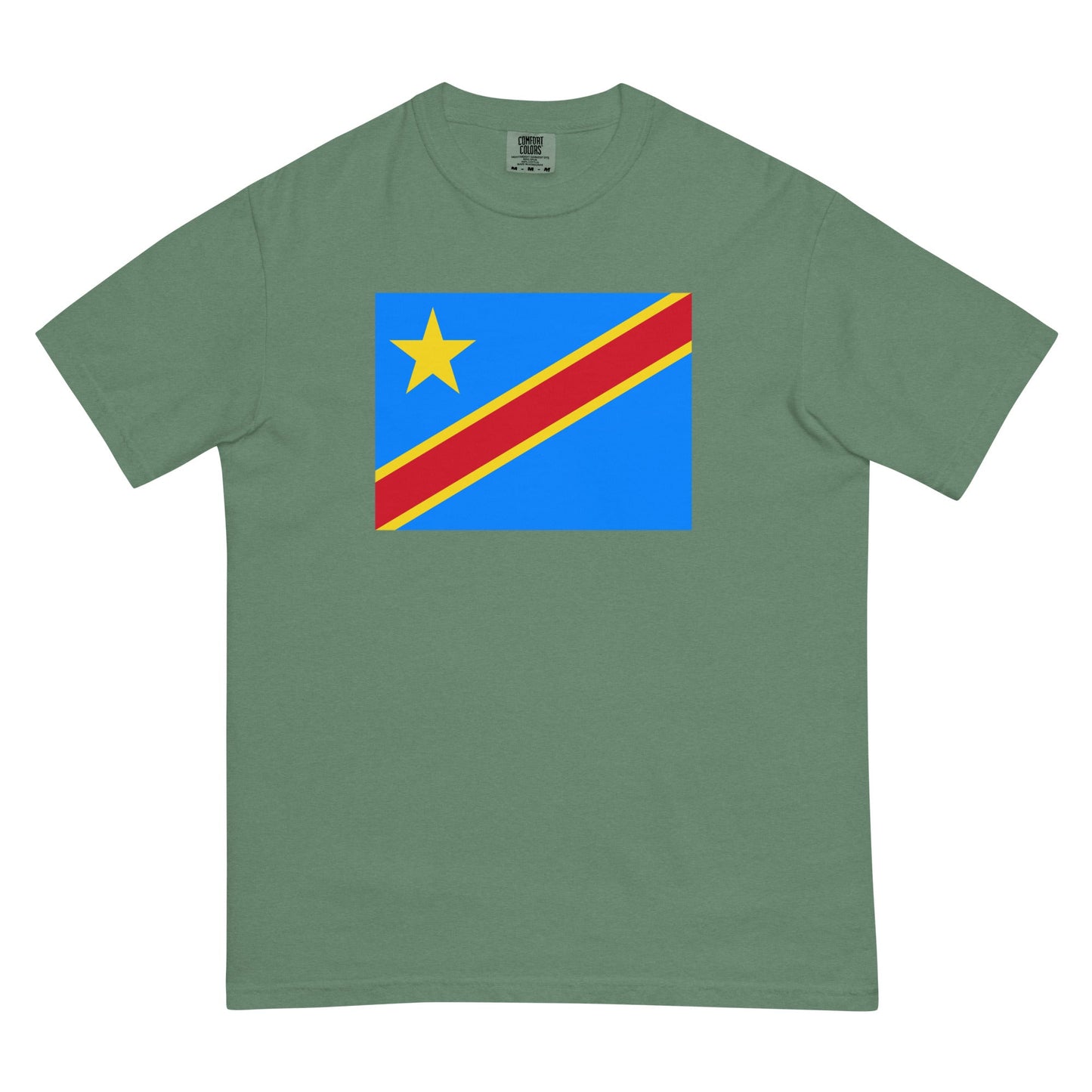 Dominica flag shirt in espresso, size medium