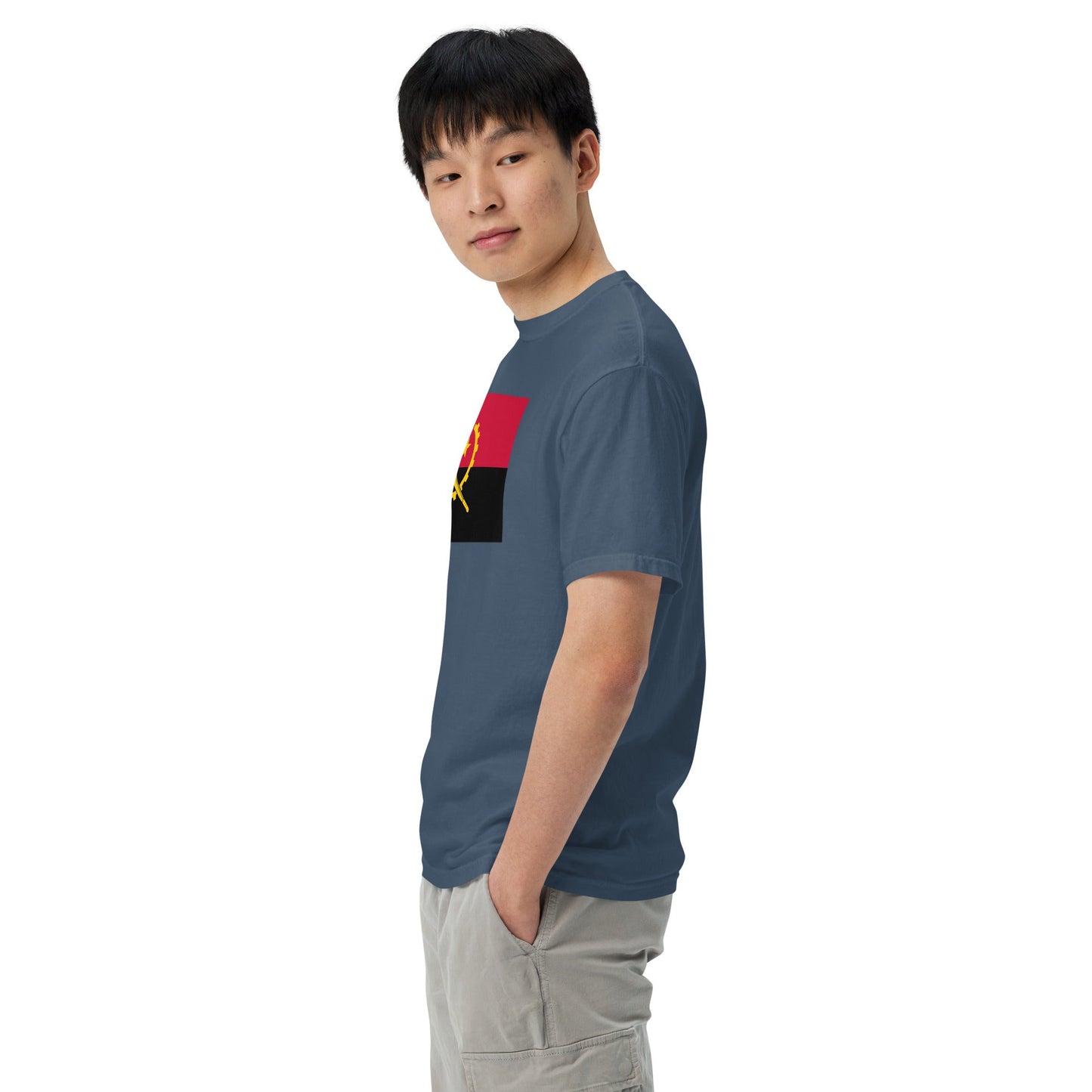 Angola flag shirt in black, size 2X large
